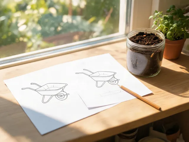 Comparing wheelbarrow payload and tray volume